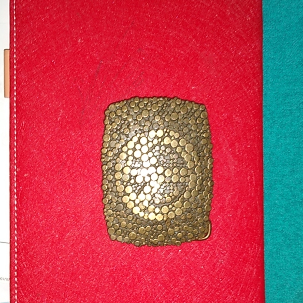 Retro Fused metal Peace Sign Belt Buckle